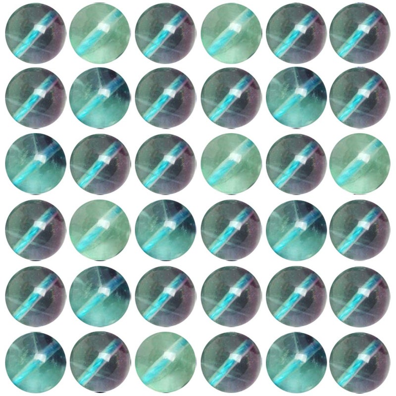 Cmidy Natural Stone Beads 100pcs 8mm Fluorite Round Genuine Real Stone Beading Loose Gemstone Hole Size 1mm DIY Smooth Beads for Bracelet Necklace Earrings Jewelry Making (Fluorite Green, 8mm) - Image 1